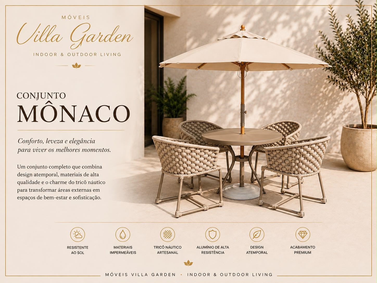 Conjunto Mônaco com ombrelone